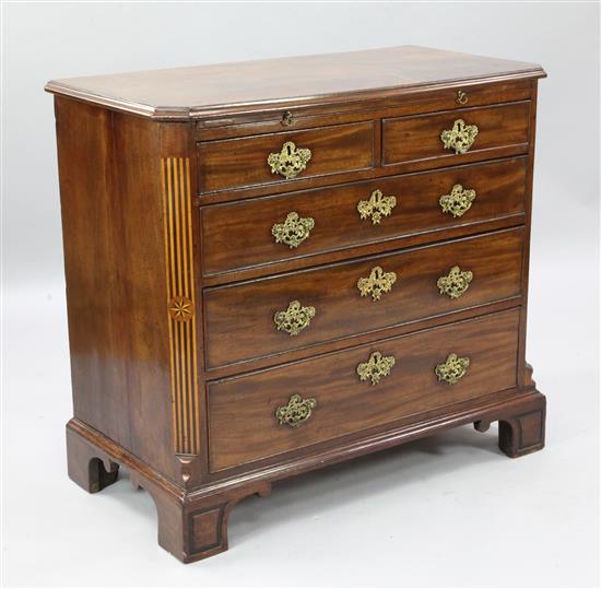 A George III mahogany chest, W.3ft D.1ft 6in. H.2ft 9in.